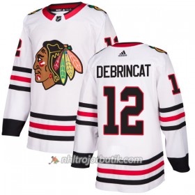 Män Ishockey Chicago Blackhawks Tröja Alex DeBrincat 12 Adidas 2017-2018 Vit Authentic